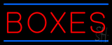 Boxes Double Line Neon Sign