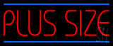 Red Plus Size Blue Lines Neon Sign