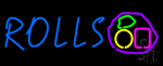 Blue Rolls Logo Neon Sign