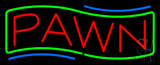 Red Pawn Green Border Neon Sign