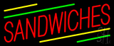 Red Sandwiches Yellow And Green Line Neon Sign