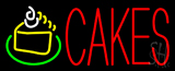 Red Cakes With Cake Slice Neon Sign