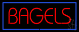 Red Bagels With Blue Border Neon Sign