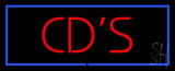 Red Cds Blue Border Neon Sign