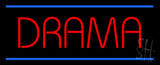 Red Drama Blue Lines Neon Sign