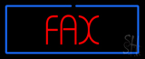 Red Fax Blue Rectangle Neon Sign