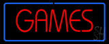 Red Games Blue Border Neon Sign
