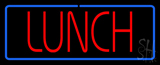 Red Lunch Blue Border Neon Sign