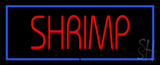 Shrimp Blue Border Neon Sign