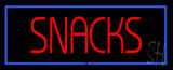 Red Snacks With Blue Border Neon Sign