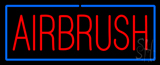Red Airbrush With Blue Border Neon Sign