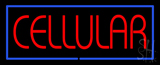 Red Cellular With Blue Border Neon Sign
