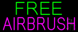 Green Free Pink Airbrush Neon Sign