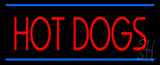 Red Hot Dogs Blue Lines Neon Sign