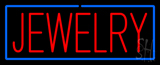 Jewelry Rectangle Blue Neon Sign