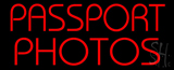 Red Passport Photos Neon Sign
