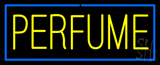 Yellow Perfume With Blue Border Neon Sign