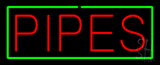 Red Pipes With Green Border Neon Sign