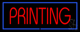 Red Printing Blue Border Neon Sign
