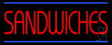Red Sandwiches Blue Lines Neon Sign