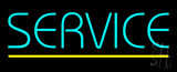 Blue Service Yellow Line Neon Sign