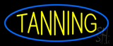 Yellow Tanning Blue Oval Neon Sign