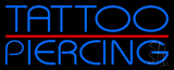 Blue Tattoo Piercing Red Line Neon Sign
