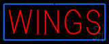 Red Wings With Blue Border Neon Sign