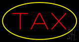 Oval Tax Yellow Border Neon Sign