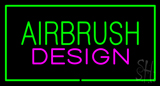 Green Airbrush Design Pink Green Border Neon Sign