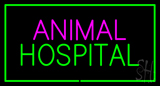 Animal Hospital Green Rectangle Neon Sign