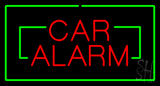 Red Car Alarm Rectangle Green Neon Sign