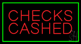 Red Checks Cashed Green Border Animated Neon Sign