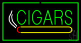 Green Cigars With Green Border Neon Sign