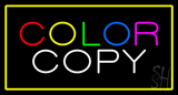 Color Copy With Yellow Border Neon Sign
