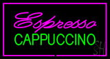 Pink Espresso Cappuccino Rectangle Pink Neon Sign