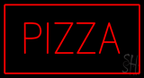 Red Pizza With Red Border Animated Neon Sign
