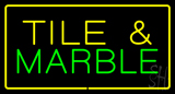 Tile And Marble Rectangle Yellow Neon Sign