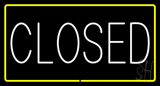 Closed Rectangle Yellow Neon Sign