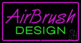 Pink Airbrush Design With Pink Border Neon Sign