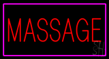Red Massage Pink Border Neon Sign