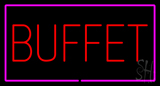 Buffet Rectangle Pink Neon Sign