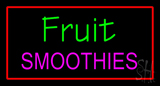 Fruit Smoothies With Red Border Neon Sign