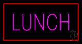 Pink Lunch Red Border Neon Sign