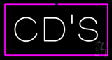 Cds Rectangle Purple Neon Sign