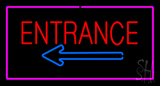 Entrance Rectangle Pink Neon Sign