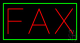Red Fax Green Border Neon Sign
