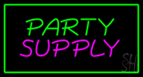 Party Supply Green Rectangle Neon Sign