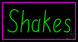 Green Shakes Pink Border Neon Sign