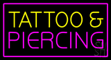 Tattoo And Piercing Pink Border Animated Neon Sign